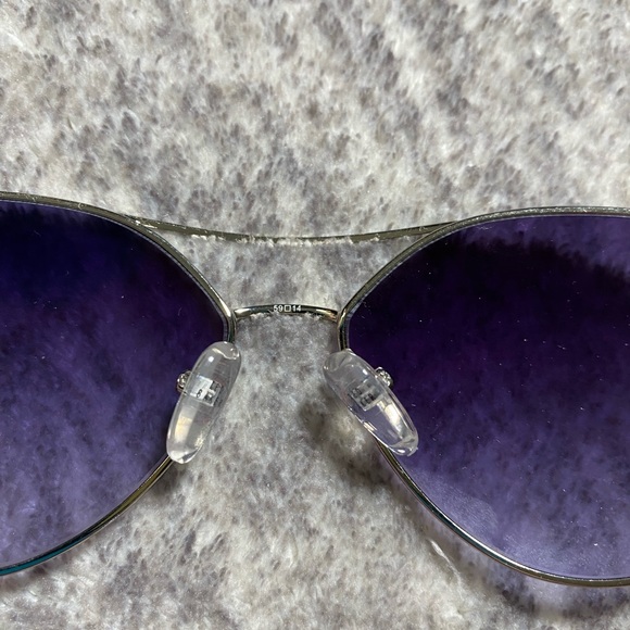 Ted Baker Silver and Lavender Cat Eye Sunglasses - Picture 9 of 11